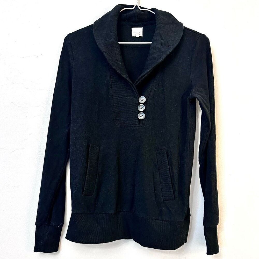 Banana Republic Womens Long SLeeve Shawl Collar Cardigan Black Size XS
